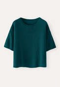 Short-sleeve sweater, Bottle green, webstill