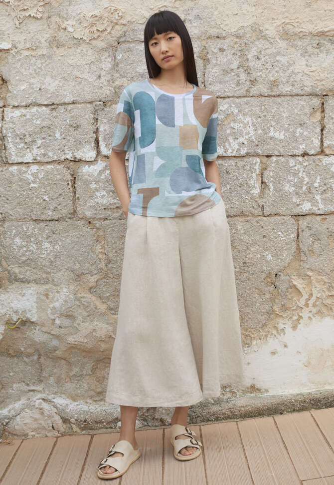 Printed top, Ice blue, completeTheLook