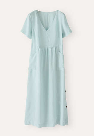 Short-sleeve v-neck dress, Soft aqua, webstill