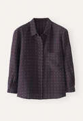 Cross-weave shirt, Dark prune, webstill