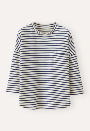Striped top, Navy cream, webstill