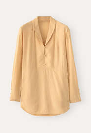 Shawl-collar blouse, Soft yellow, webstill