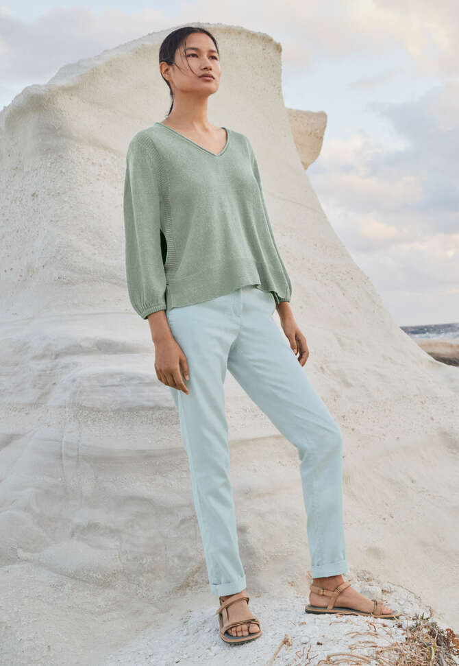 Slim-leg trousers, Pale denim, completeTheLook