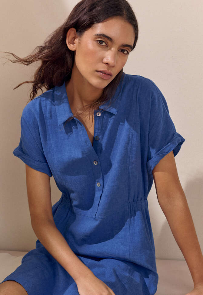 Collared short dress, Cobalt, completeTheLook