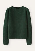 Puff-sleeve sweater, Deep pine, webstill