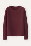 Ribbed crew-neck sweater, Cranberry, webstill