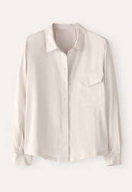 Patch pocket blouse, Grey pearl, webstill