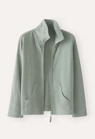 Zip-front jersey jacket, Frosted sage, webstill