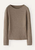 Round-neck sweater, Pale mushroom, webstill