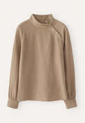 Funnel neck blouse, Soft brown, webstill