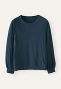 Long-sleeve jersey top, Dark petrol, webstill