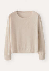 Crew-neck sweater, Pale fawn, webstill