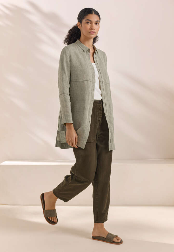 Tapered leg trousers, Peat, completeTheLook