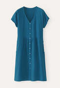 Tuck-detail dress, Petrol blue, webstill