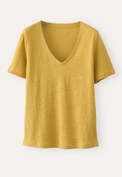 V-neck top, Yellow lime, webstill