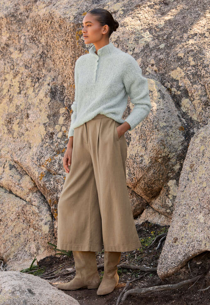 Button-neck sweater, Pale aqua, completeTheLook