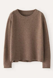 Round-neck sweater, Latte, webstill