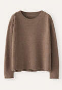 Round-neck sweater, Latte, webstill