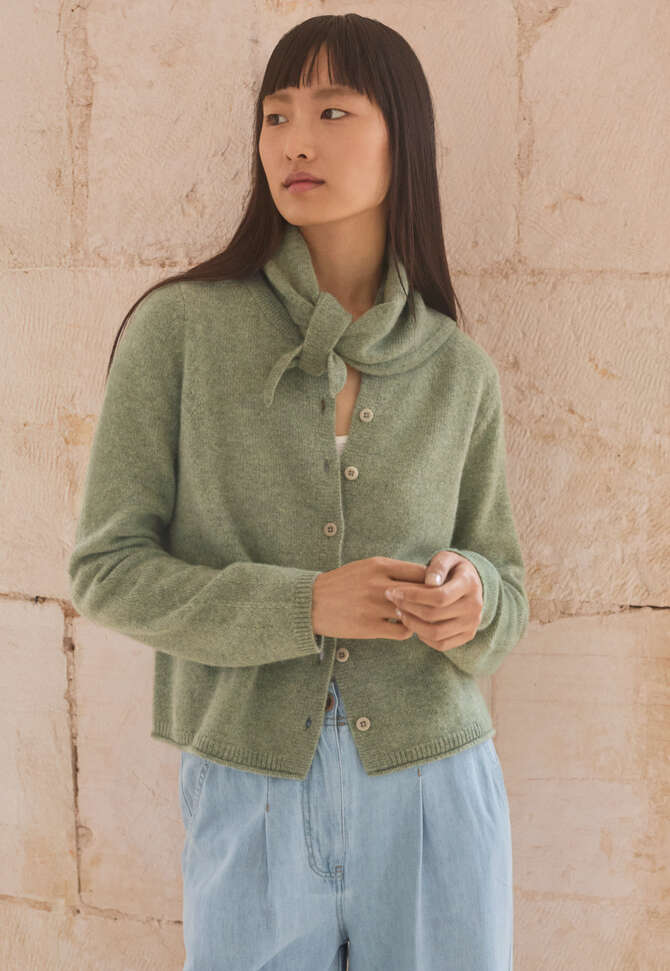 Button-through sweater, Soft forest, completeTheLook
