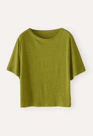 Button-shoulder top, Dark lime, webstill