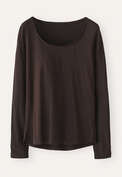 Scoop neck top, Espresso, webstill