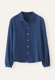 Collared blouse, Lapis, webstill