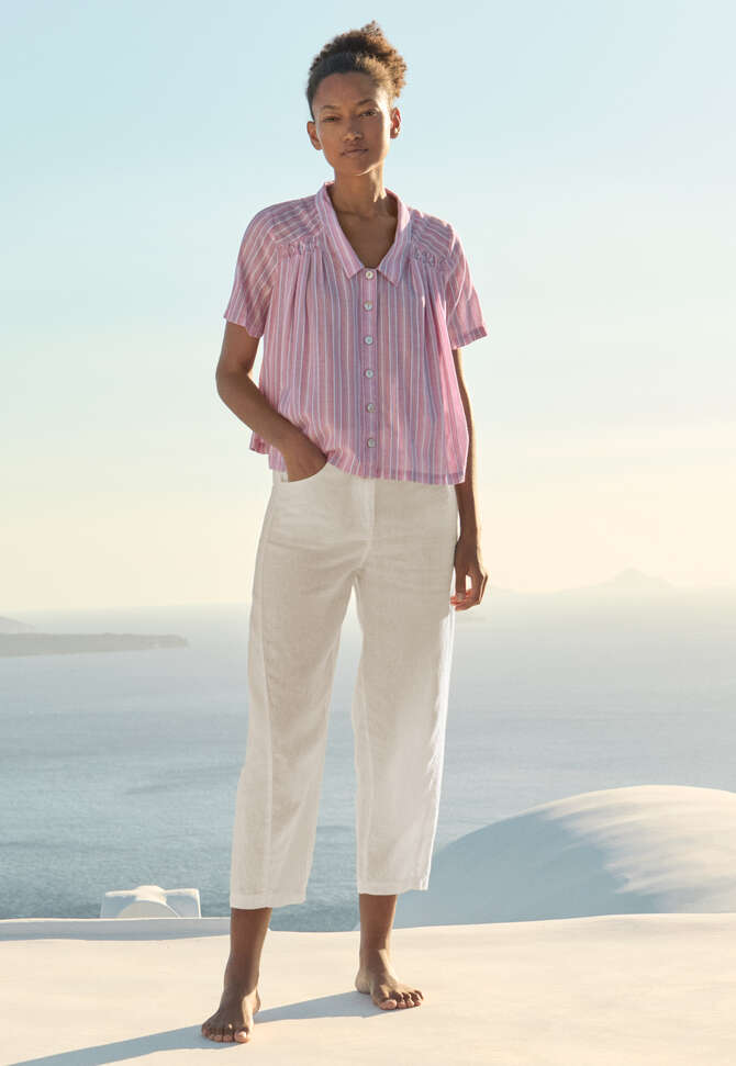 Curved-leg trousers, Cream, completeTheLook