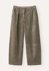 Barrel-leg trousers, Grey olive, webstill