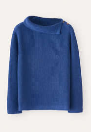 Collared sweater, Soft cobalt, webstill