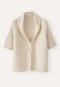 Shawl-collar cardigan, Parchment, webstill