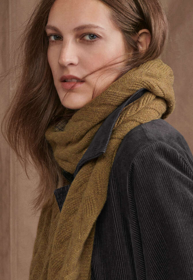 Cable scarf, Tundra, completeTheLook