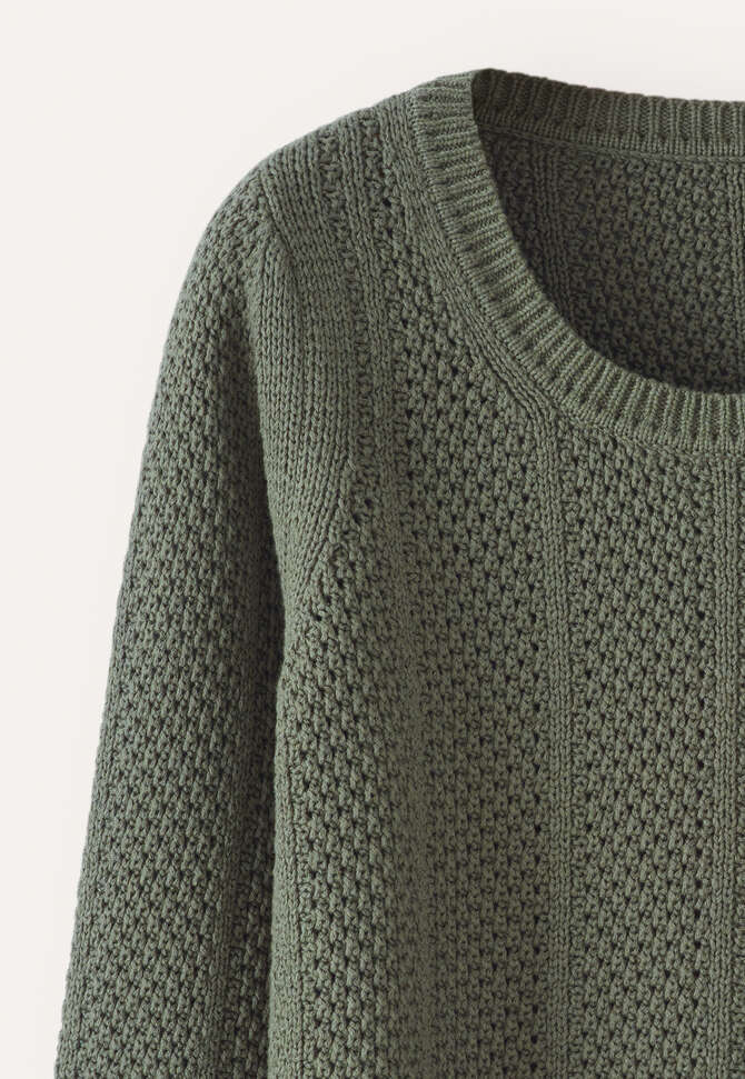 Open-stitch sweater, Soft forest, completeTheLook