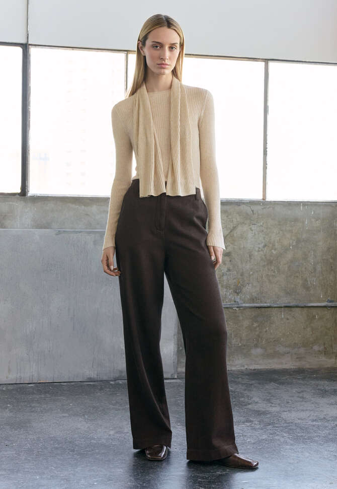 Ribbed sweater, Soft fawn, completeTheLook