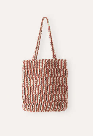 Knitted bag, Caramel, webstill