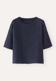 Short-sleeve sweater, Blue black, webstill