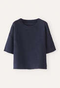 Short-sleeve sweater, Blue black, webstill