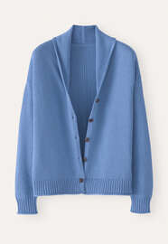 Shawl-collar cardigan, Cornflower, webstill