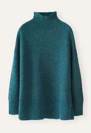 Reverse-stitch sweater, Petrol, webstill