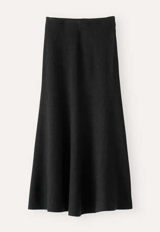 Knitted skirt, Washed black, webstill