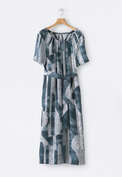 Printed dress, Petrol, webstill