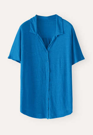 Relaxed jersey shirt, Deep marine, webstill