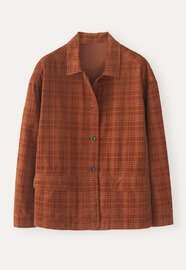 Self-check boxy jacket, Chilli, webstill