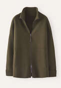 Zip-front knitted jacket, Khaki green, webstill
