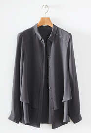 Double-layer shirt, Dark grey, webstill