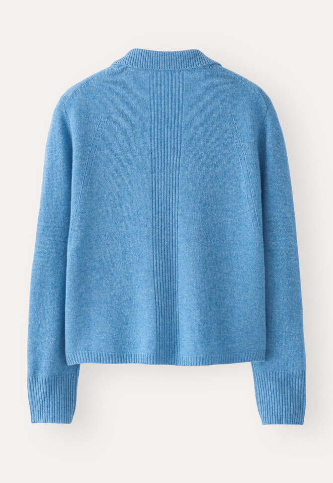 Knitted jacket, Soft marine, completeTheLook