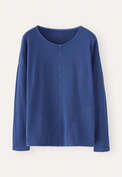 Pocket-detail jersey top, Indigo, webstill