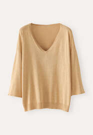 V-neck sweater, Soft gold, webstill