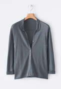 Collared cardigan, Grey blue, webstill