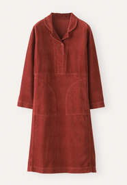 Cord dress, Brick red, webstill