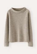 Herringbone-stitch sweater, Oatmeal, webstill